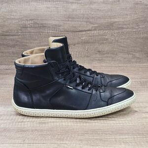 Piloti Apex Men's Size 10.5 Black Leather High Top Driving Shoes